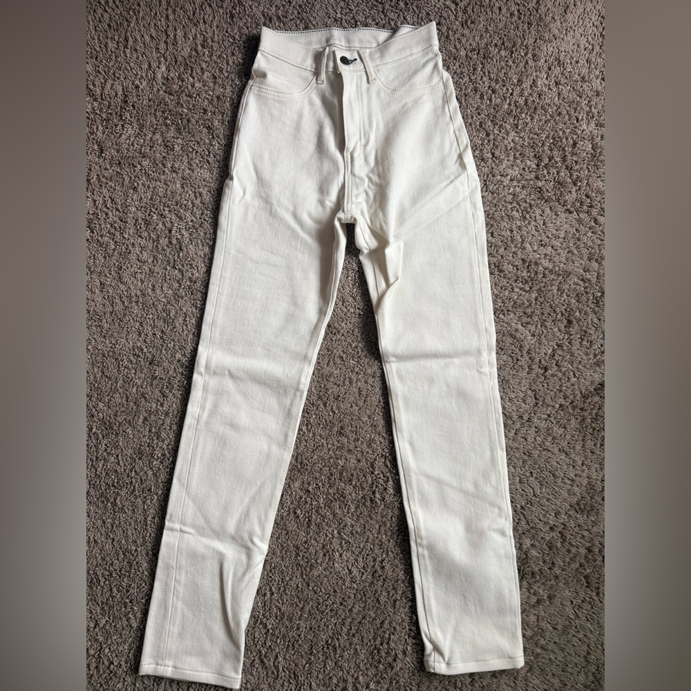 Blue Delta Custom Cotton Straight Jeans, size 24 waist